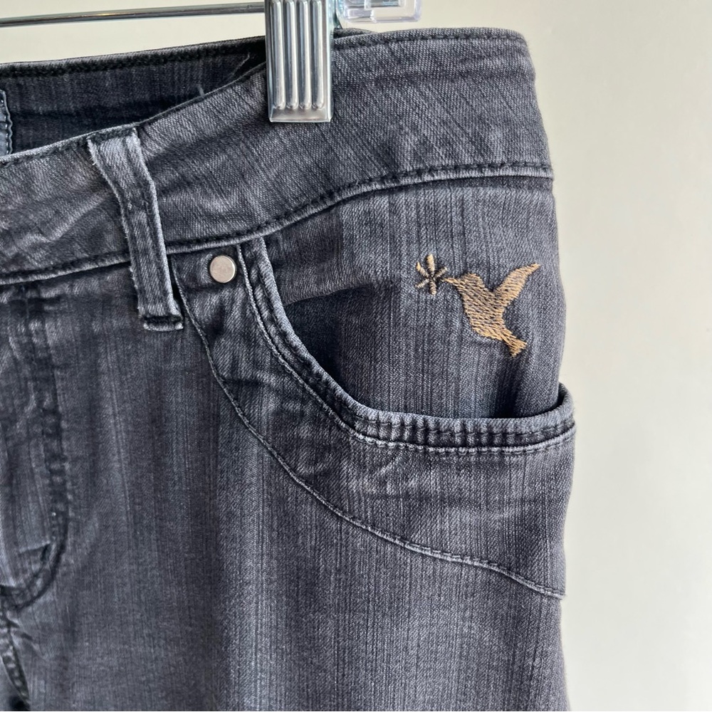 Beija Flor Jeans Brasil Sz 8 Women’s Gray Black Stacey Skinny Brazil CottonBlend - Picture 3 of 5